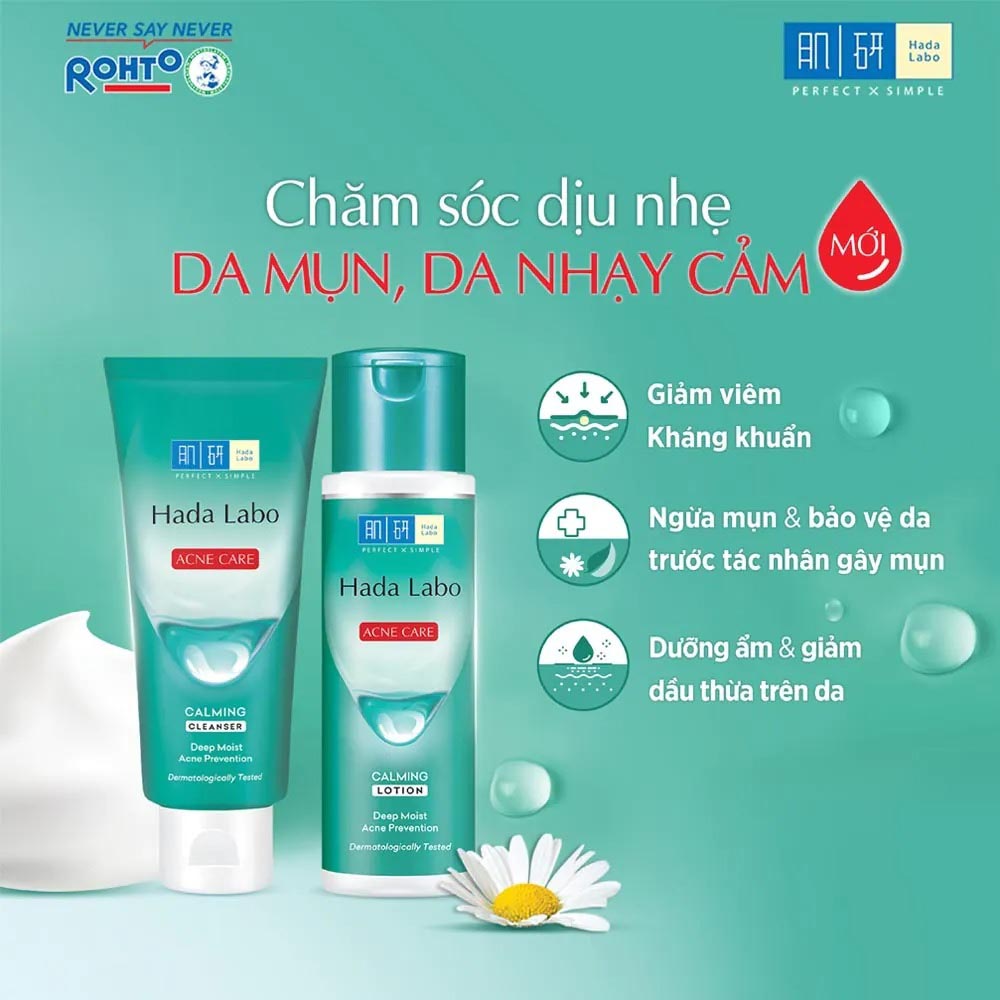 Kem Rửa Mặt Hada Labo Sạch Sâu Và Ngăn Ngừa Mụn Acne Care Calming Cleanser 80g