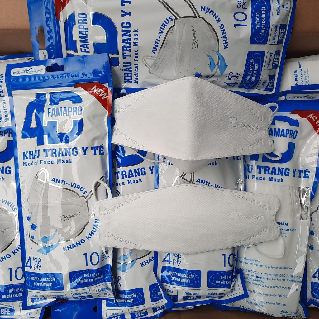 SET 100/50 Khẩu trang y tế 4D FAMAPRO NAM ANH 4 lớp kháng khuẩn 99% lọc bụi mịn chống tia UV thiết kế KF94 HÀN QUỐC