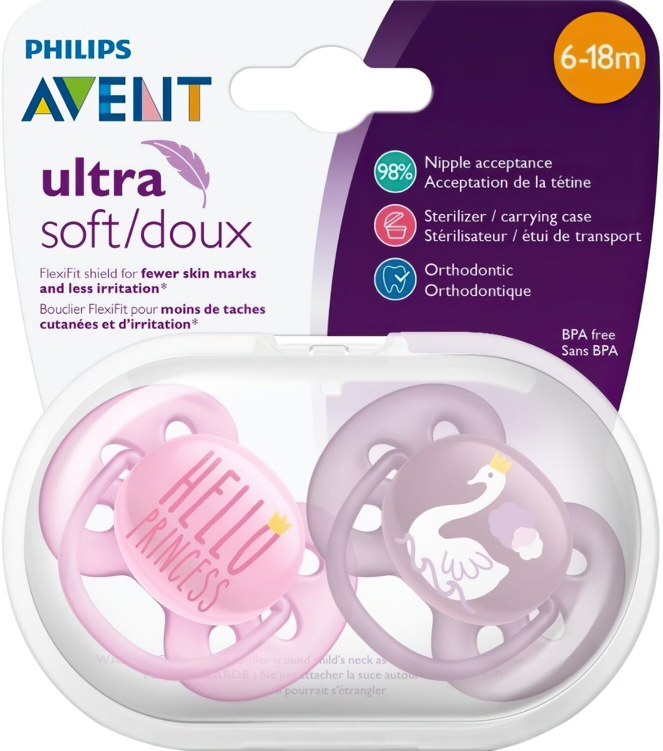 Ty ngậm Philips AVENT siêu mềm Ultra soft