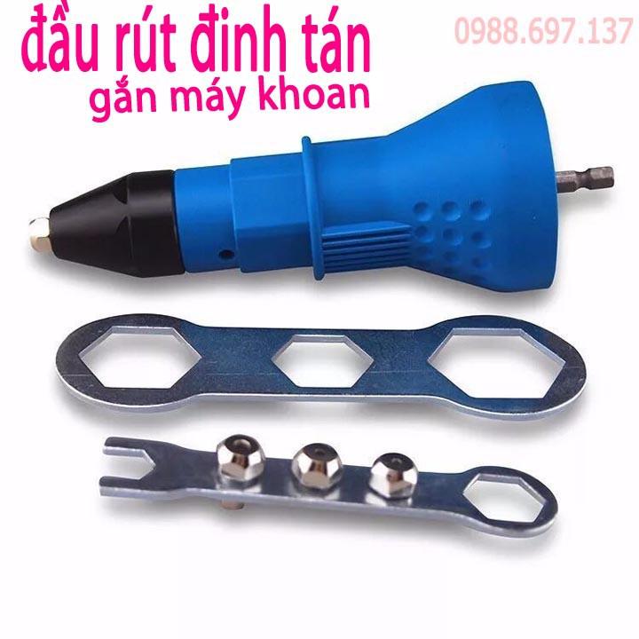 Đầu rút đinh tán gắn máy khoan cầm tay