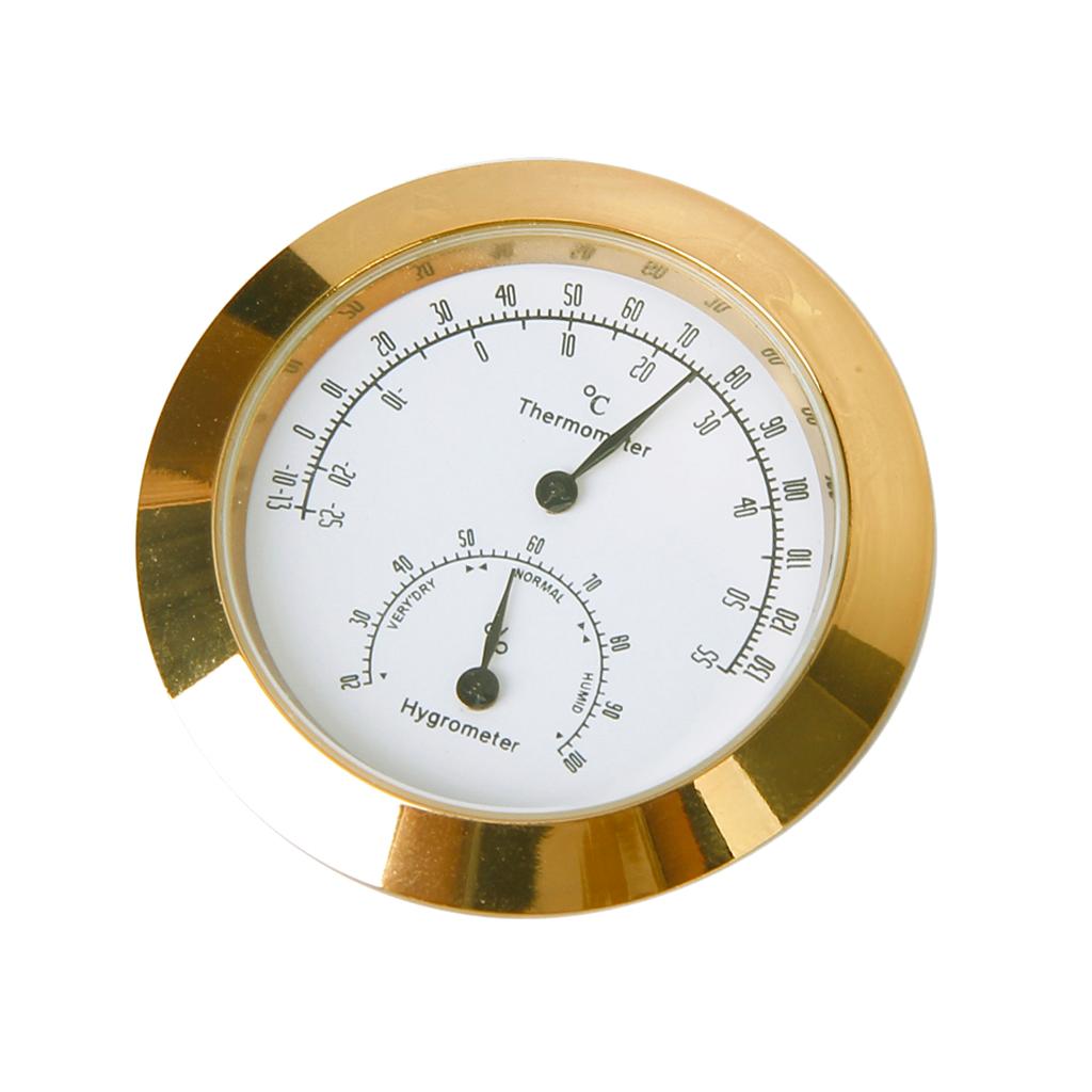 Guitar Thermometer Hygrometer, Golden