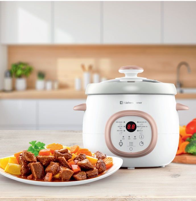 Nồi nấu chậm Kuchenzimmer 13086 1.5lít Hàng Chính Hãng
