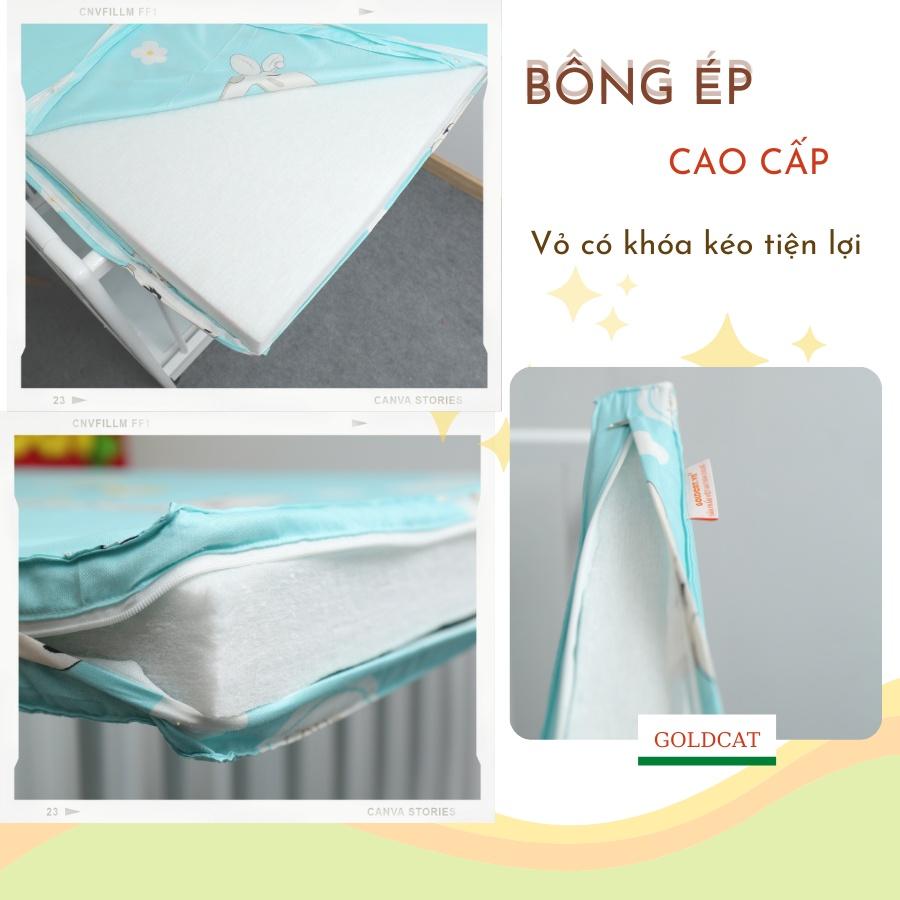 Đêm Bông Ép Dùng Cho Cũi Trẻ Em Goldcat Cắt May Theo Yêu Cầu Size Ngoại Cỡ