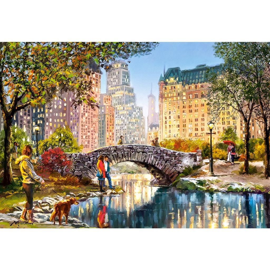 Xếp hình puzzle Evening Walk Through Central Park 1000 mảnh CASTORLAND C-104376