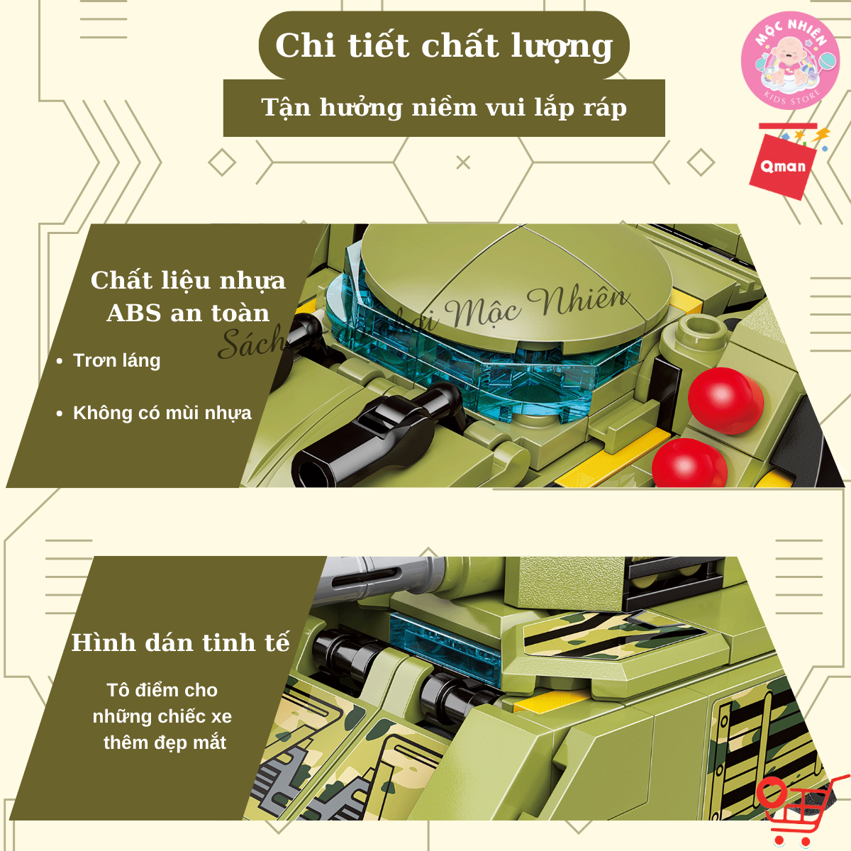 Đồ Chơi Lắp Ráp Xếp Hình Qman 41108 (783 chi tiết) - Biệt Đội Quân Sự - Dành cho bé trai từ 6 tuổi