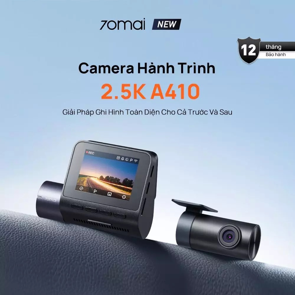 Camera hành trình 70mai A410 2.5K HDR quay đêm siêu nét, ghi hình va chạm khẩn cấp, có GPS, giám sát đỗ xe - Hàng chính hãng