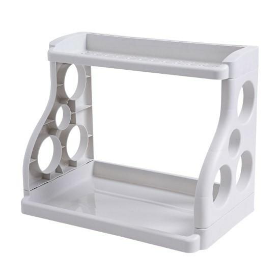 Kệ nhà bếp đựng gia vị - Kệ đựng chén đĩa - Kệ nhựa 2 tầng đa năng đưngk dao kéo nhà bếp tiện ích