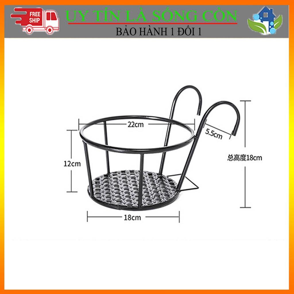 (Rẻ vô địch) Giỏ Sắt Treo Chậu Hoa Ban Công Hàng Đẹp Sơn Tĩnh Điện