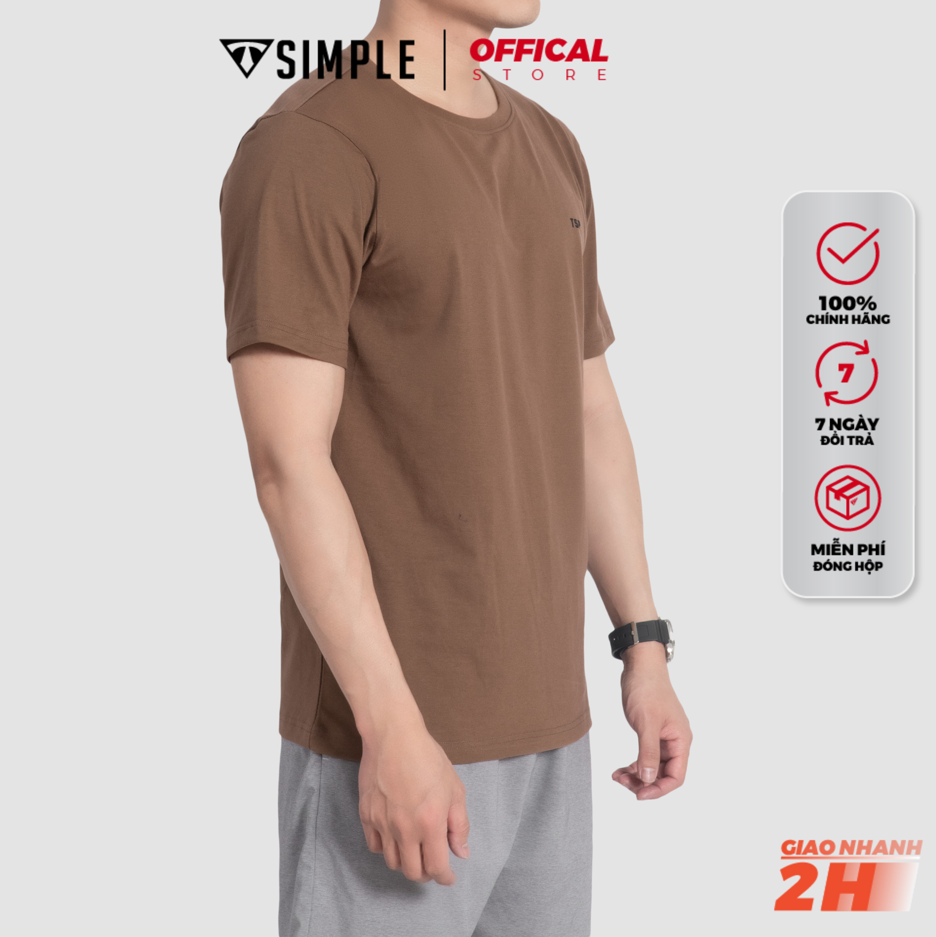 Áo Thun Nam Cổ Tròn TSIMPLE phông trơn tay ngắn vải Cotton cao cấp chống nhăn chuẩn form MSSATTCX