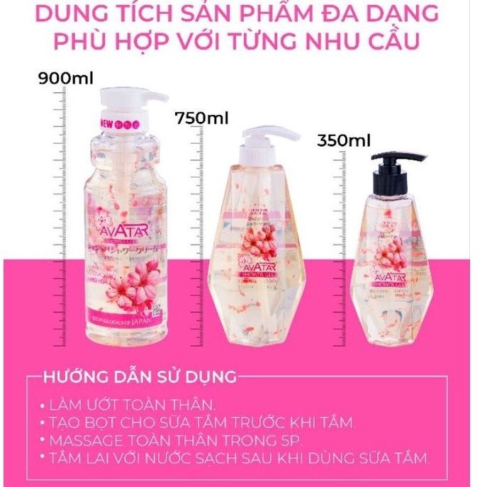 Sữa Tắm Trắng Da Hương Nước Hoa Jojoba Avatar Shower Chai 750ml