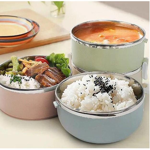 HỘP CƠM 2 TẦNG LÚA MẠCH LÕI INOX TIỆN DỤNG