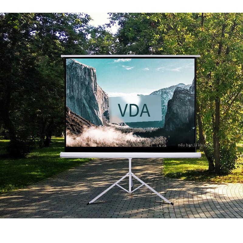 Đảm bảo chất lượng 100 inch 4:3 khung di động màn hình sợi dọc dệt kim nhựa màu trắng màn hình chiếu tam giác khung màn hình vải