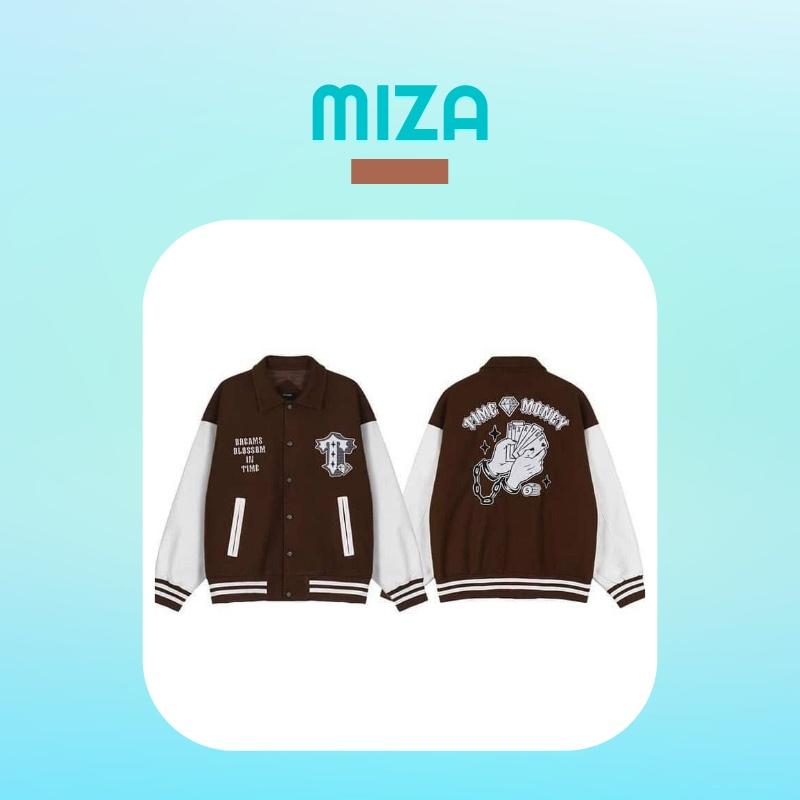 Áo khoác nữ nam nhung bomber unisex gió jacket cúc bấm form rộng local brand ulzzang phong cách hàn quốc đep Chữ T