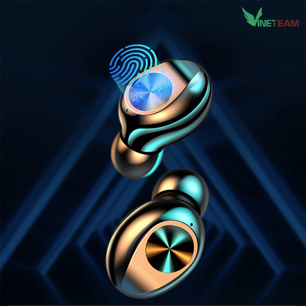 Tai Nghe Bluetooth 5.0 AMOI F9 Version 2020 TWS Không Dây nút cảm ứng Hiển thị % pin Âm Thanh Nổi 9D Giảm Tiếng Ồn & Chống Mồ Hôi - hàng chính hãng