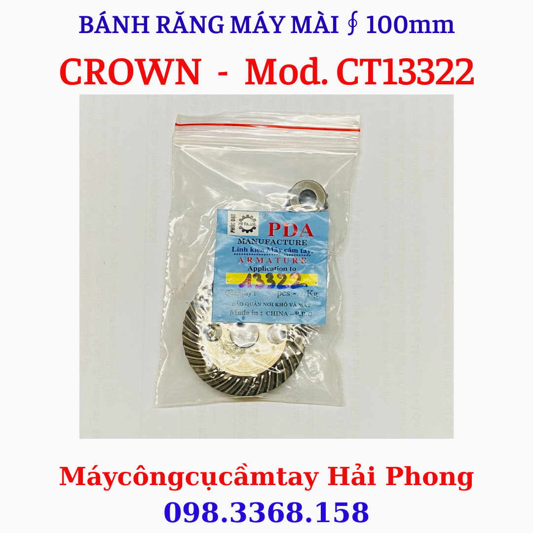 Bánh răng Máy mài góc 'CROWN' Mod. 'CT13322' ∮100 mm