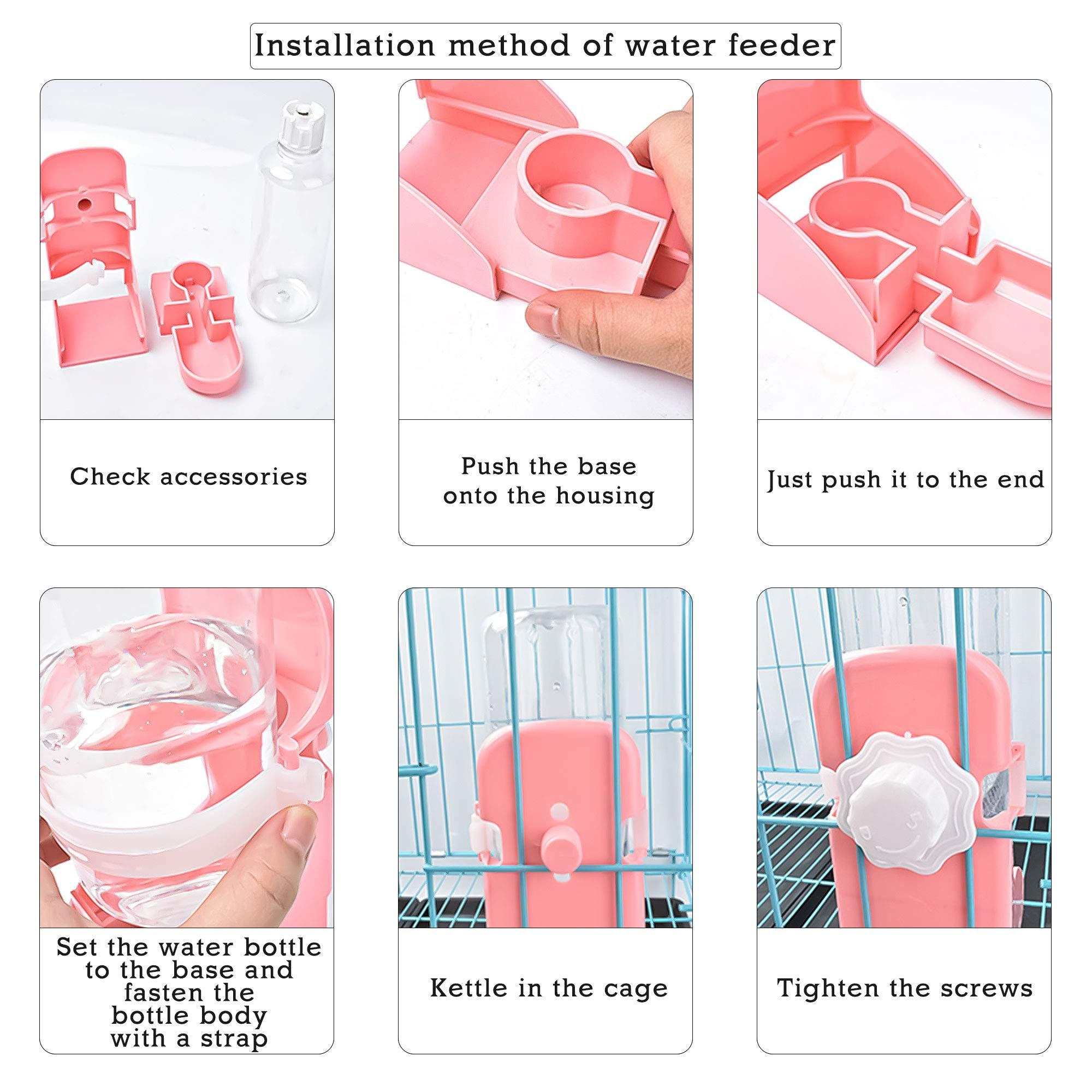 PET có thể phân phối nước tự động, treo 500ml, Độc dược cho chó con/lợn/mèo/mèo/chuột đồng/thỏ