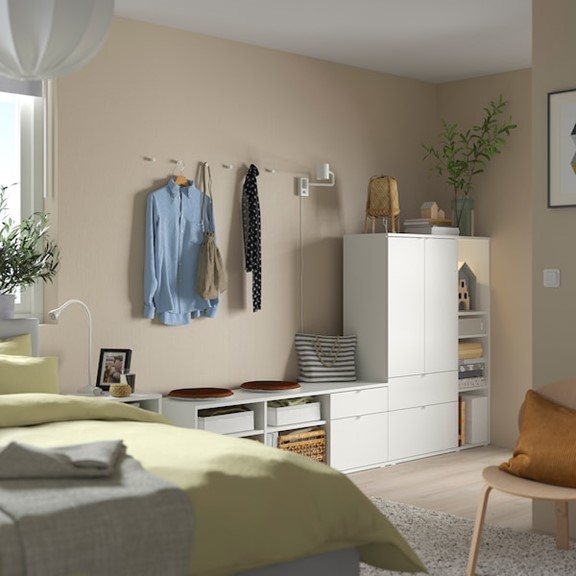 SOSIA, COMBO 2 Kệ lưu trữ đồ dùng kèm hộc kéo STO_080, 251x37x140cm