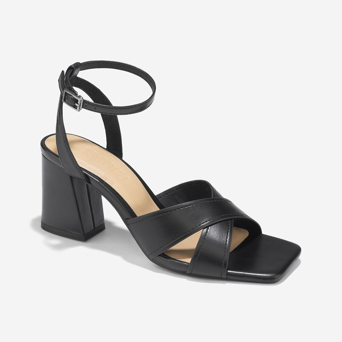 Giày Sandals Ankle Strap Quai Chéo Gót Trụ - SDN 0794