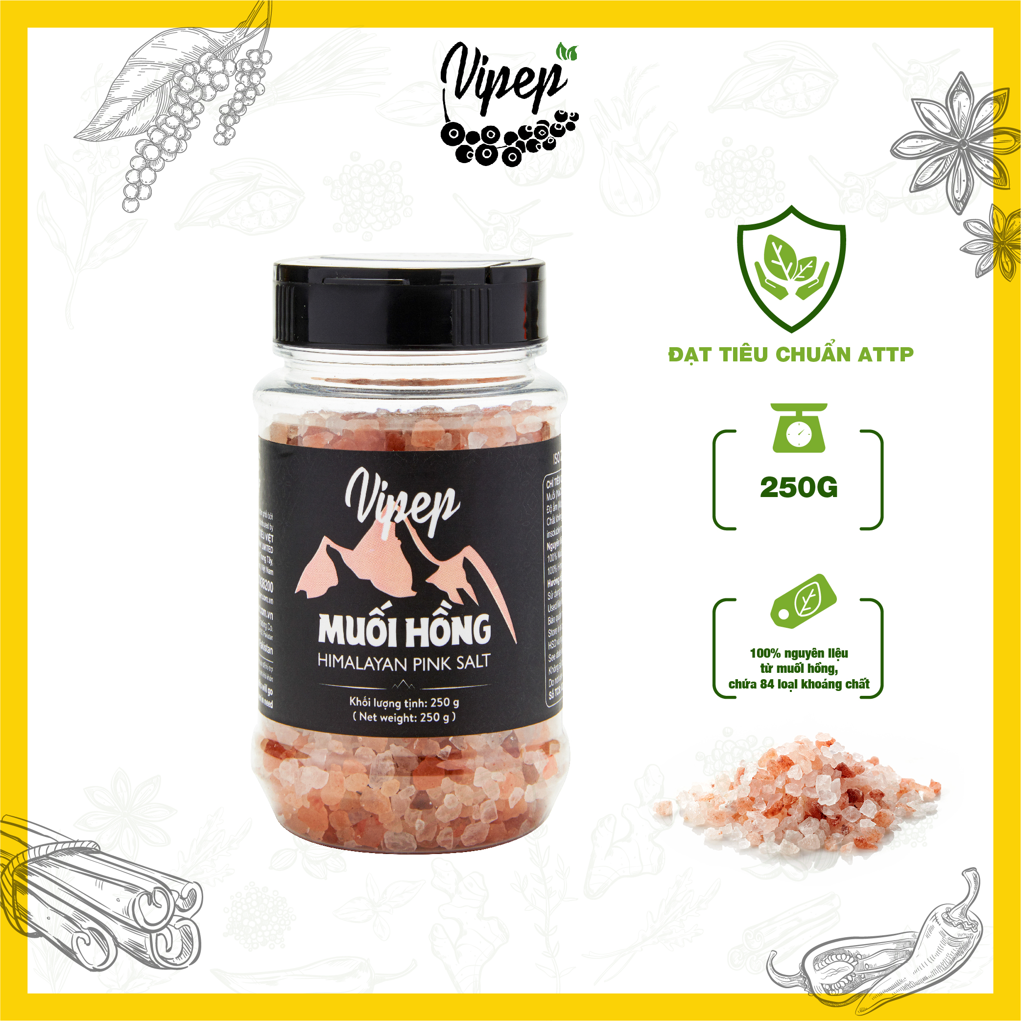 Muối Hồng Himalaya Vipep Dạng Hạt