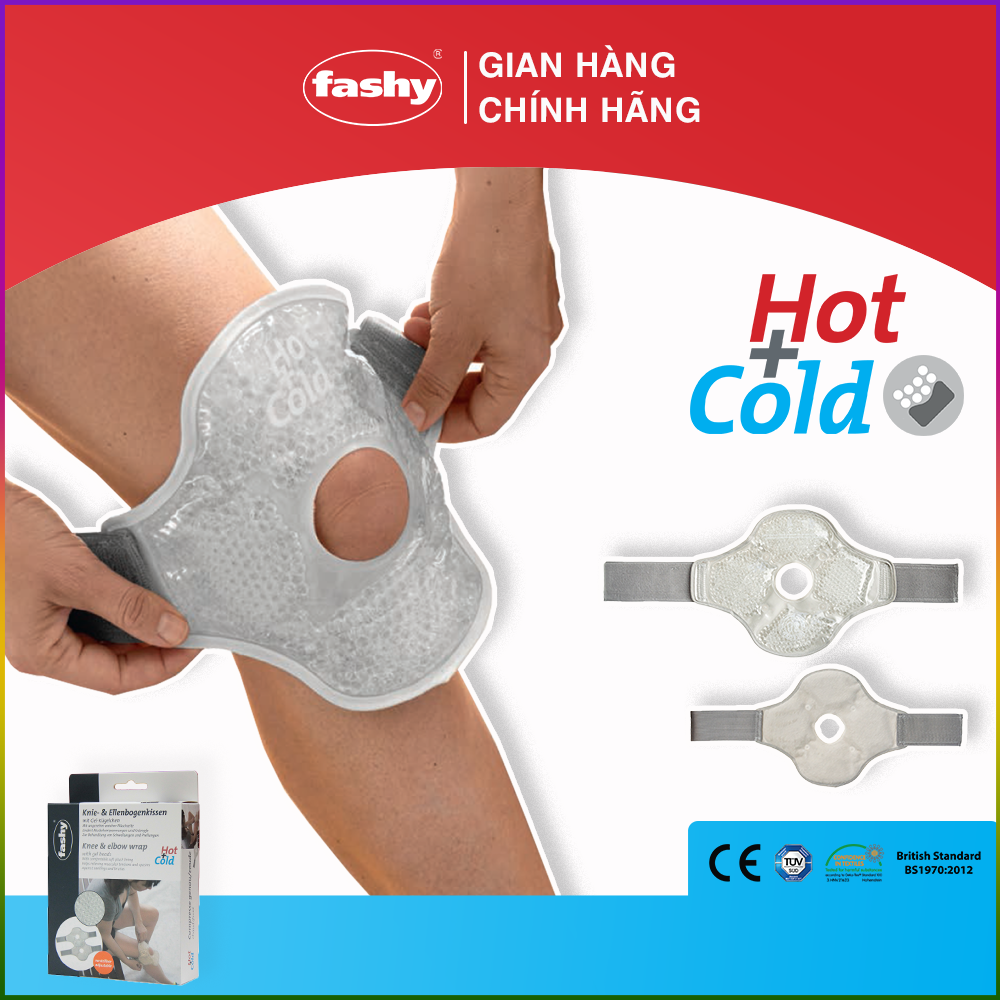 Túi chườm nóng lạnh giảm đau khớp gối, khuỷu tay Fashy nhập khẩu 100% từ Đức, tiêu chuẩn chất lượng Châu Âu giúp giảm sưng, bầm dùng lò vi sóng