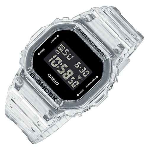 Đồng Hồ Nam Casio G-Shock DW-5600SKE-7DR Chính Hãng | Casio G-Shock DW-5600SKE-7D Transparent Pack Dây Nhựa