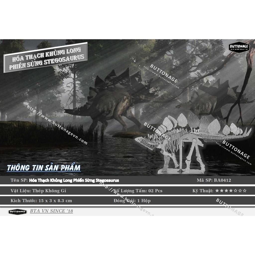 Mô Hình Lắp Ráp 3d Hóa Thạch Khủng Long Phiến Sừng Stegosaurus