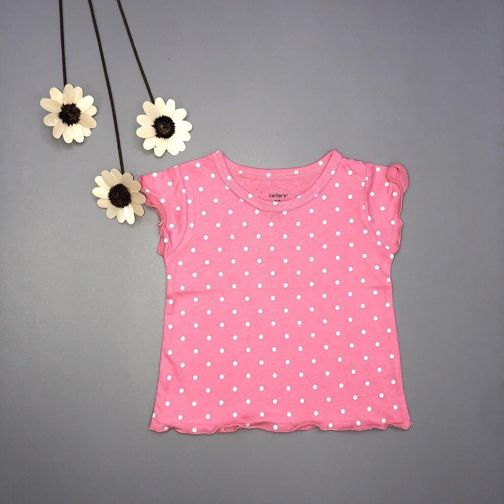 Áo Thun Bé Gái Size 1-5T, Hàng Made In Vn, Chất Cotton Xuất Dư Đẹp, Tay Và Gấu Quấn Biên Điệu Đà