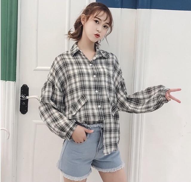 ÁO SƠ MI CARO FORM RỘNG