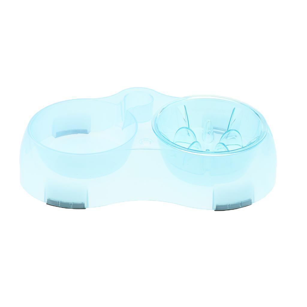 Pet Food Water Feeder Pet Automatic Waterer Dog Cat Water Food Bowl Blue S