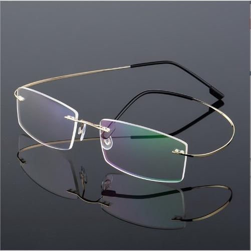 Gọng kính siêu nhẹ titanium mạ crom cao cấp KT50UNIQUI Bạc sáng