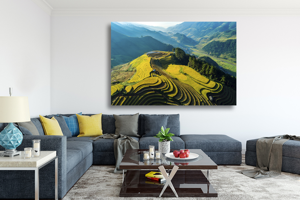 Tranh phong cảnh VIỆT NAM - In phun UV trên vải CANVAS bền màu bọc khung gỗ sang trọng.