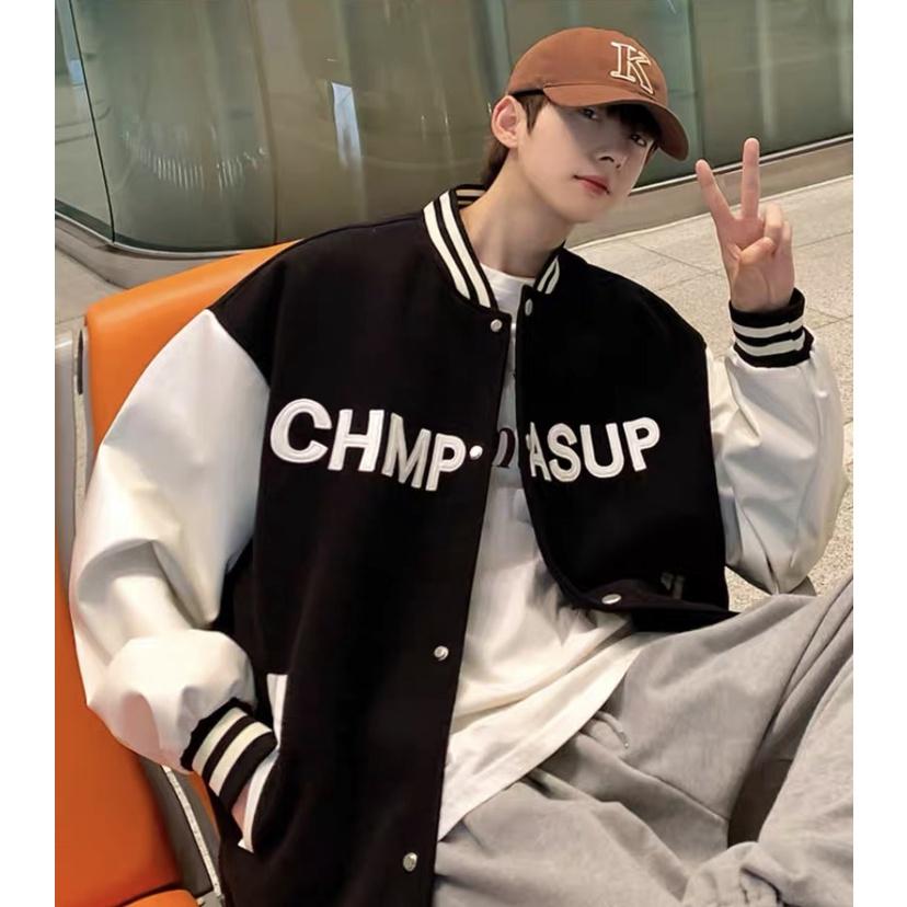 Áo Khoác Bomber Nam Nữ CHMP ASUP Vải Dù Mero 2 Lớp Phong Cách Cậu Cả Cool Ngầu Cá Tính Trending