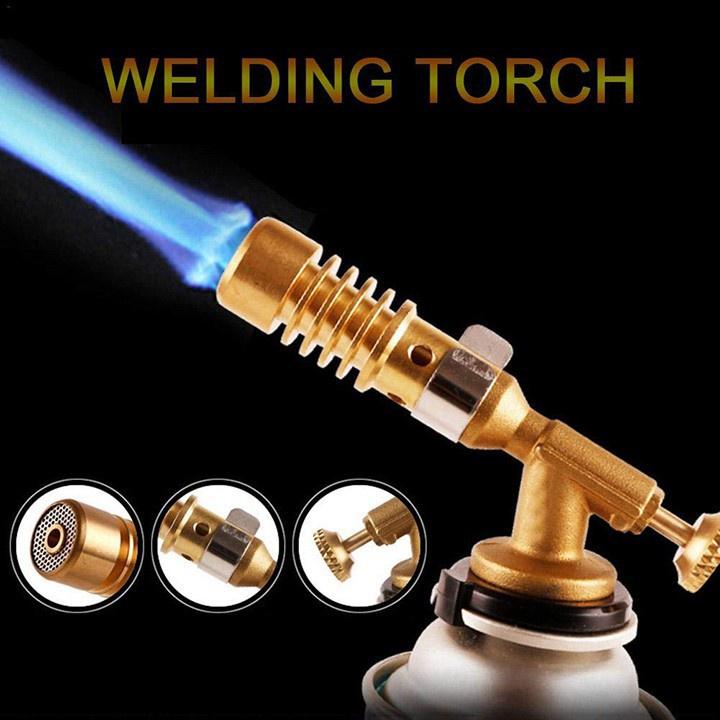 Khò Ga Mini Flame Gun Japan 1300 Độ Bằng Đồng Nguyên Khối - Khò đầu nhôm bật lửa tự động, khò đồng phải mồi lửa
