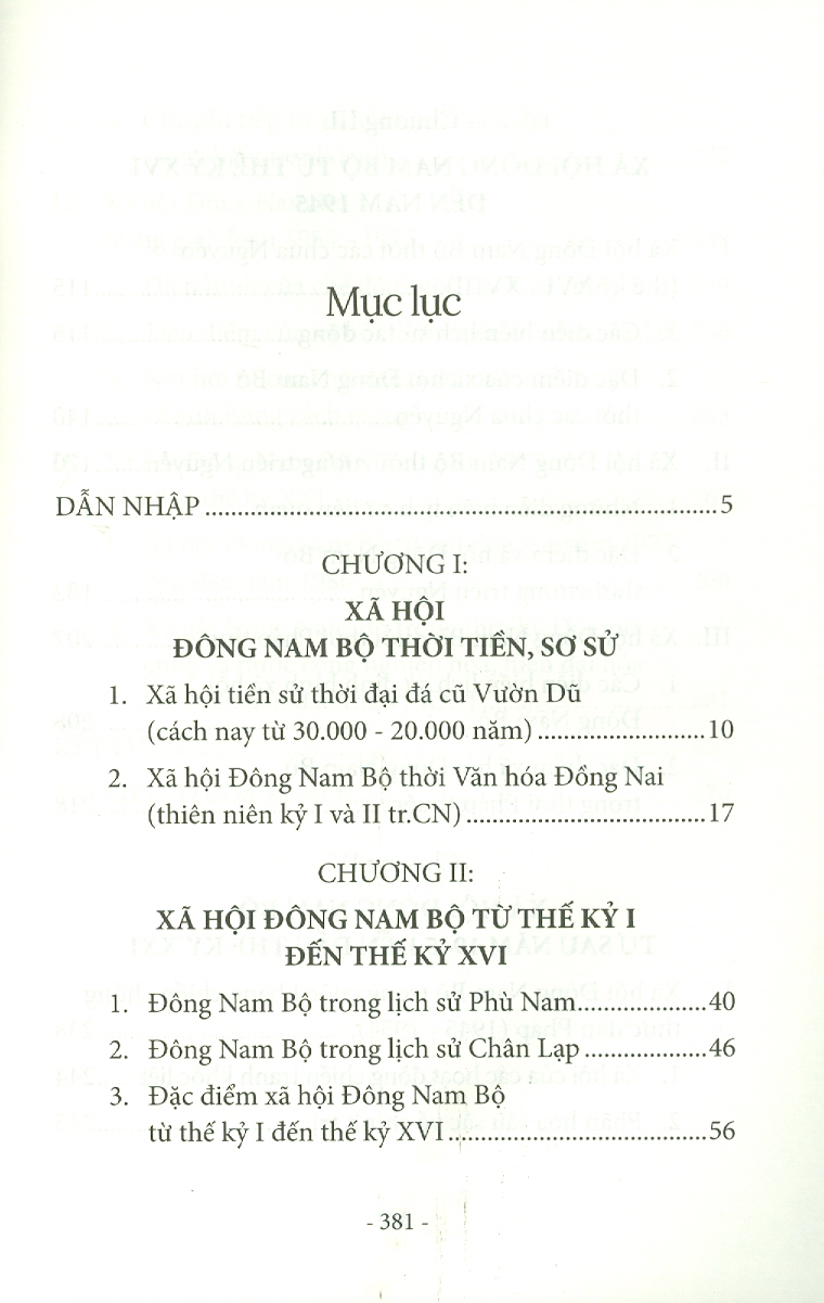 Xã Hội Đông Nam Bộ Từ Khởi Thủy Đến Đầu Thế Kỷ XXI