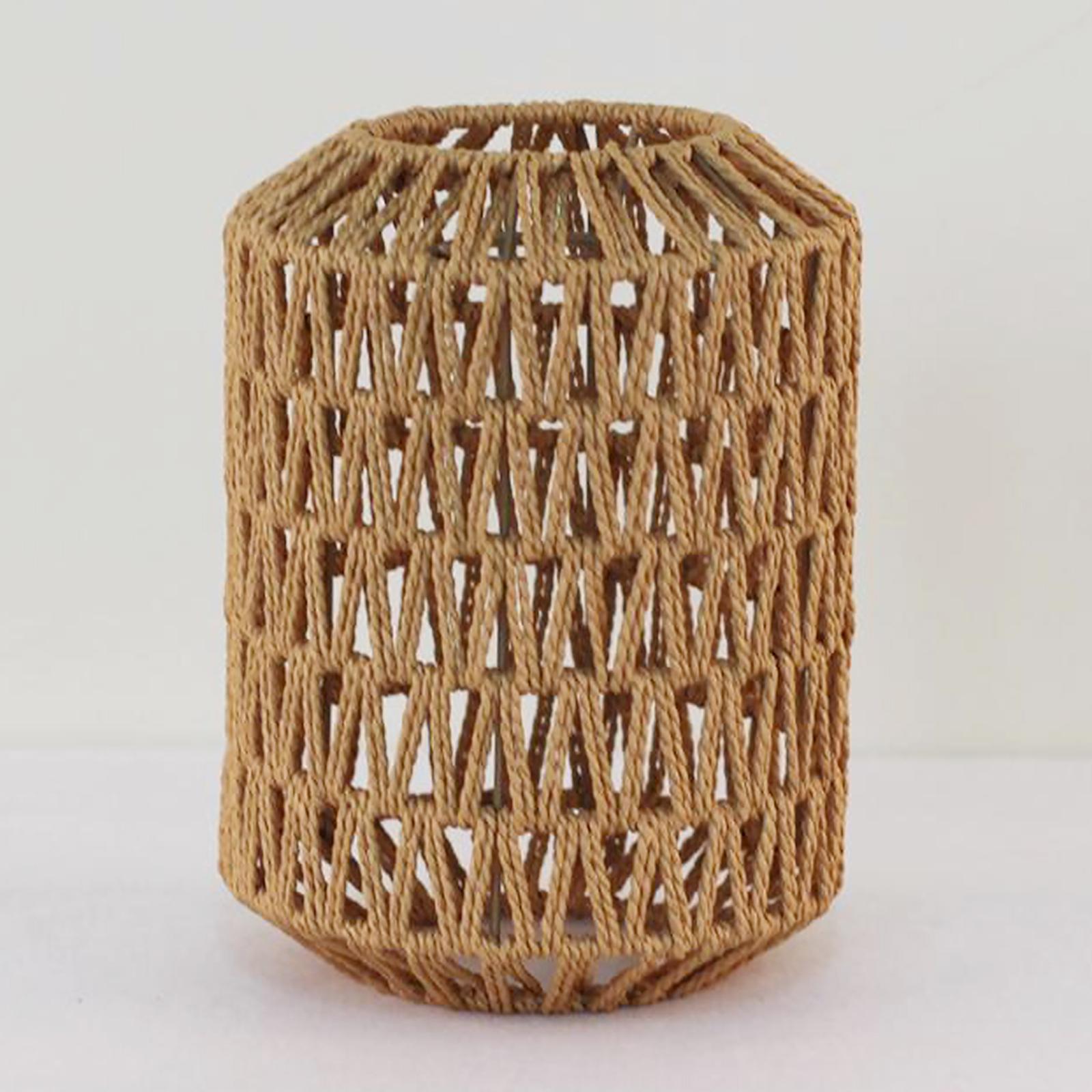 Woven Lamp Shade Woven Pendant Lampshade for Restaurant Teahouse Dining Room