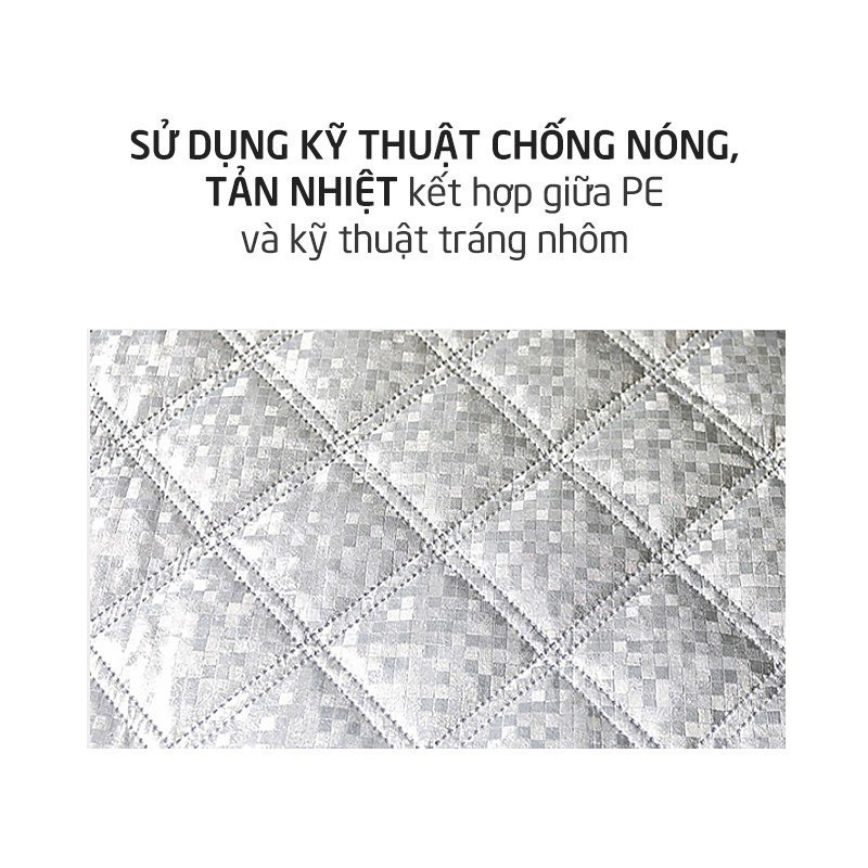 Bạt che nắng kính lái ô tô , tấm che nắng mưa tráng nhôm 3 lớp chống nóng cách nhiệt cao cấp cho ô tô