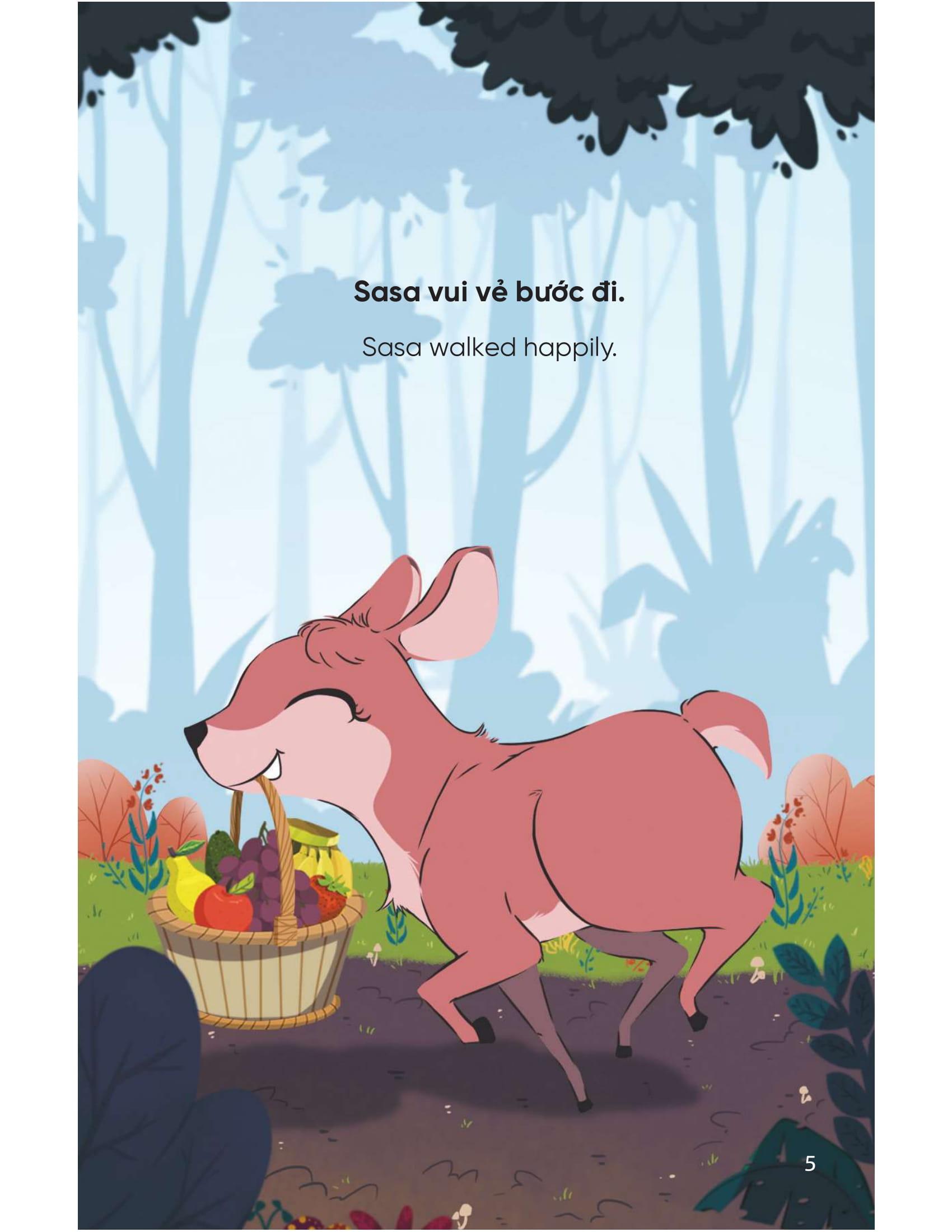 Truyện Tranh Song Ngữ Việt - Anh Dành Cho Trẻ Em - Cùng Học Cư Xử Tốt - Bé Học Sẻ Chia - Sharing Generously