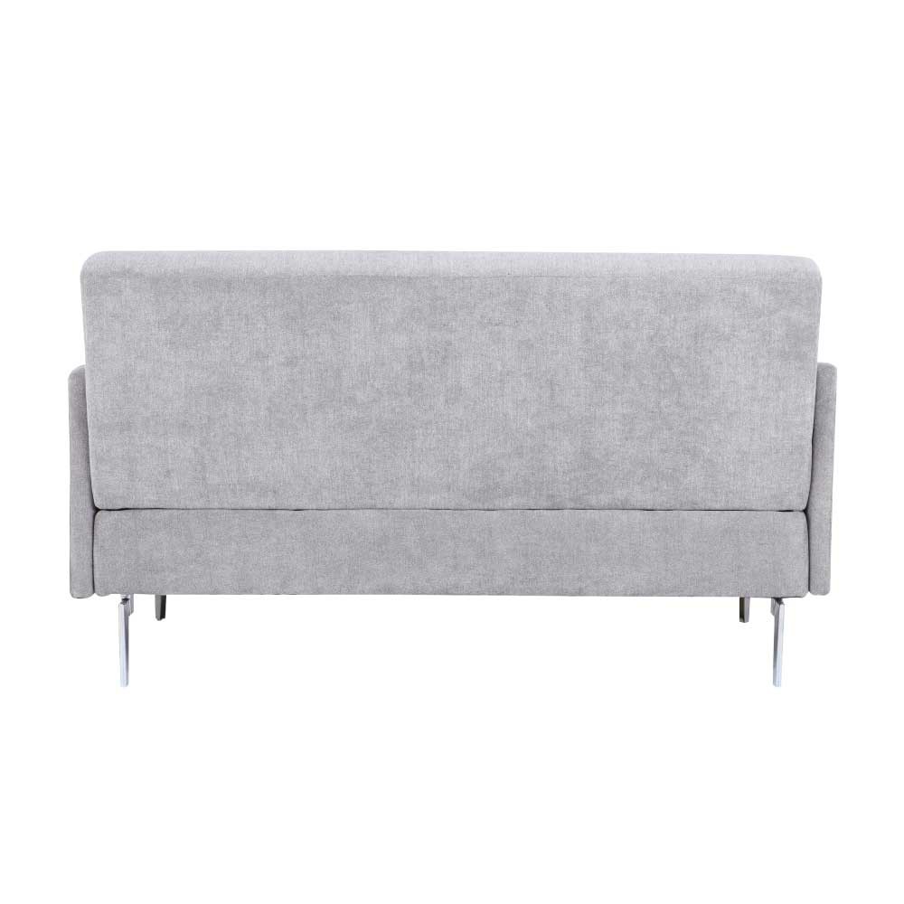 Ghế sofa đôi KURT khung gỗ chân thép bền chắc, đệm bọc vải cao cấp màu xám | Index Living Mall - Phân phối độc quyền tại Việt Nam