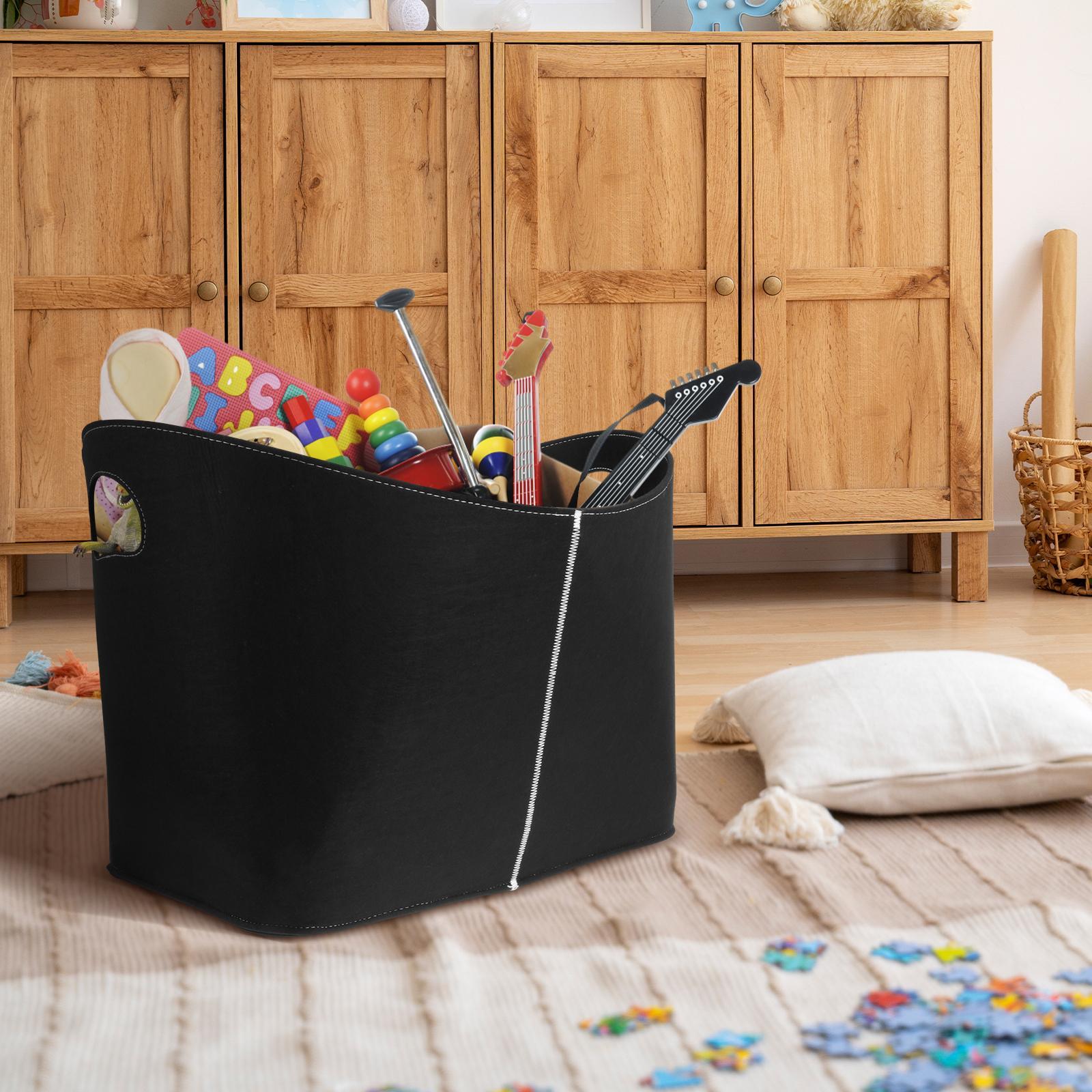 Folding Felt Storage Basket Shelf Organizer for Keepsake Toy Wardrobe Office