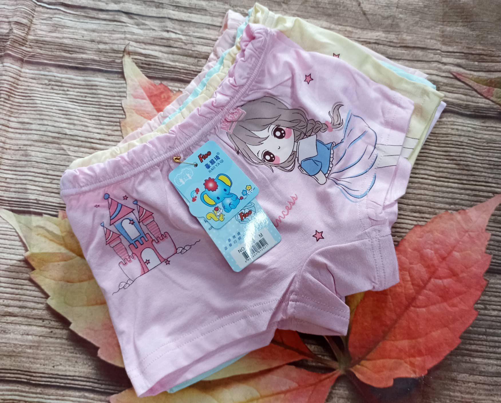 Set 5 quần chip Princess cotton lạnh cho bé gái từ 9kg đến 38kg