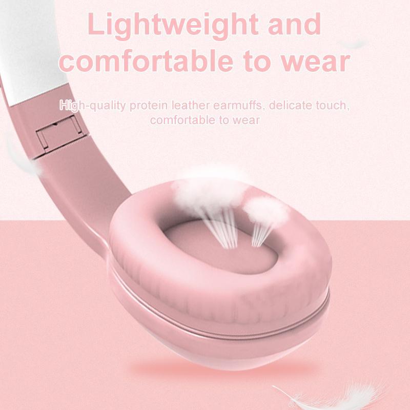 Tai Nghe Chụp Tai G19 Có Dây Hình Tai Mèo Kèm Mic RGB Cổng 3.5mm Cho PC Laptop