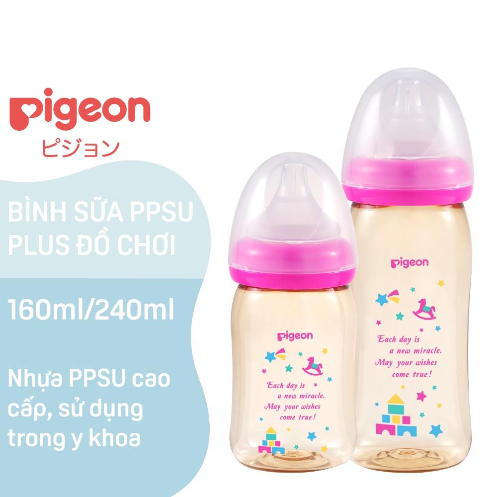 Bình Sữa PPSU Plus Pigeon Hình Đồ Chơi 160/240ML