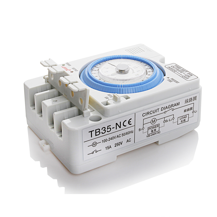 Công tắc hẹn giờ cơ công suất lớn 15A Timer 24H Camsco TB35-N