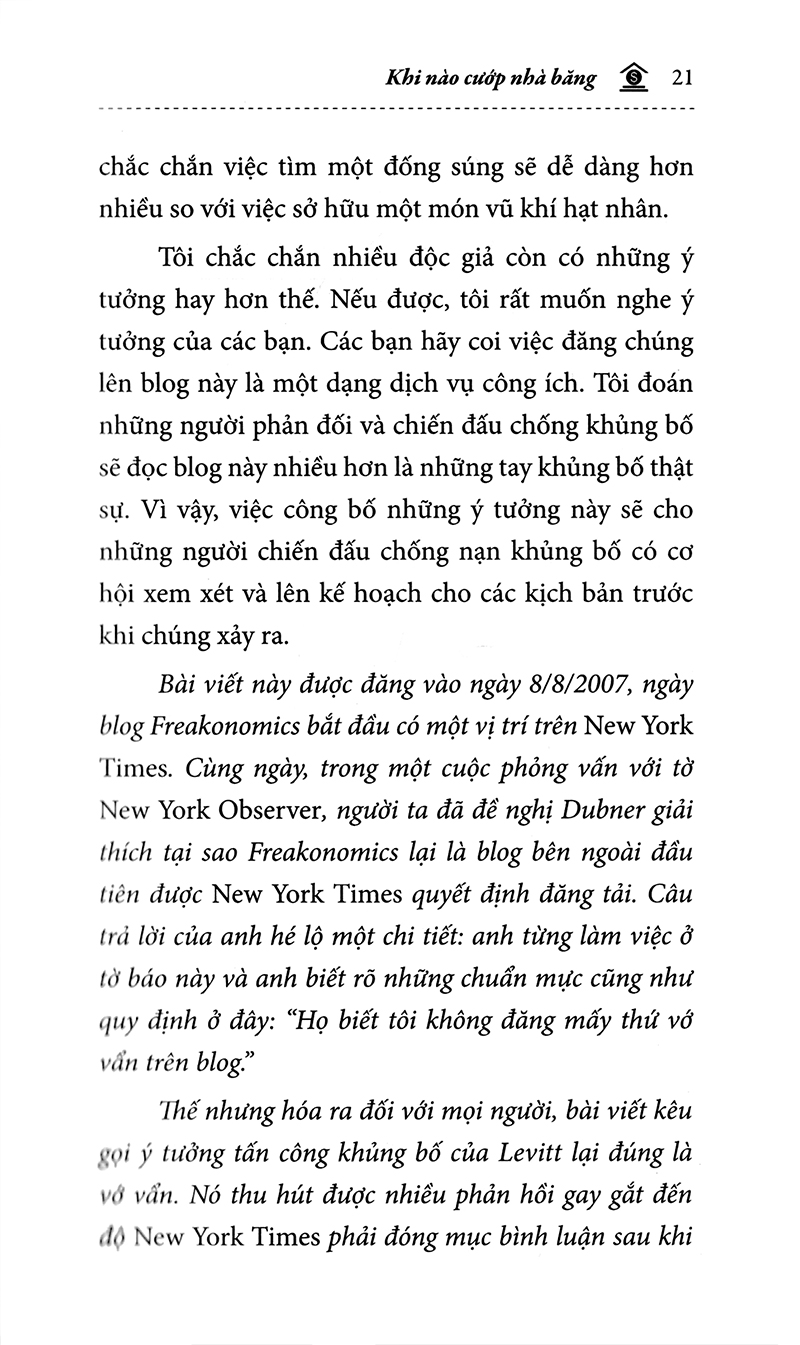 Khi Nào Cướp Nhà Băng - Những Nhà Kinh Tế Học Hài Hước Nhìn Thế Giới Như Thế Nào