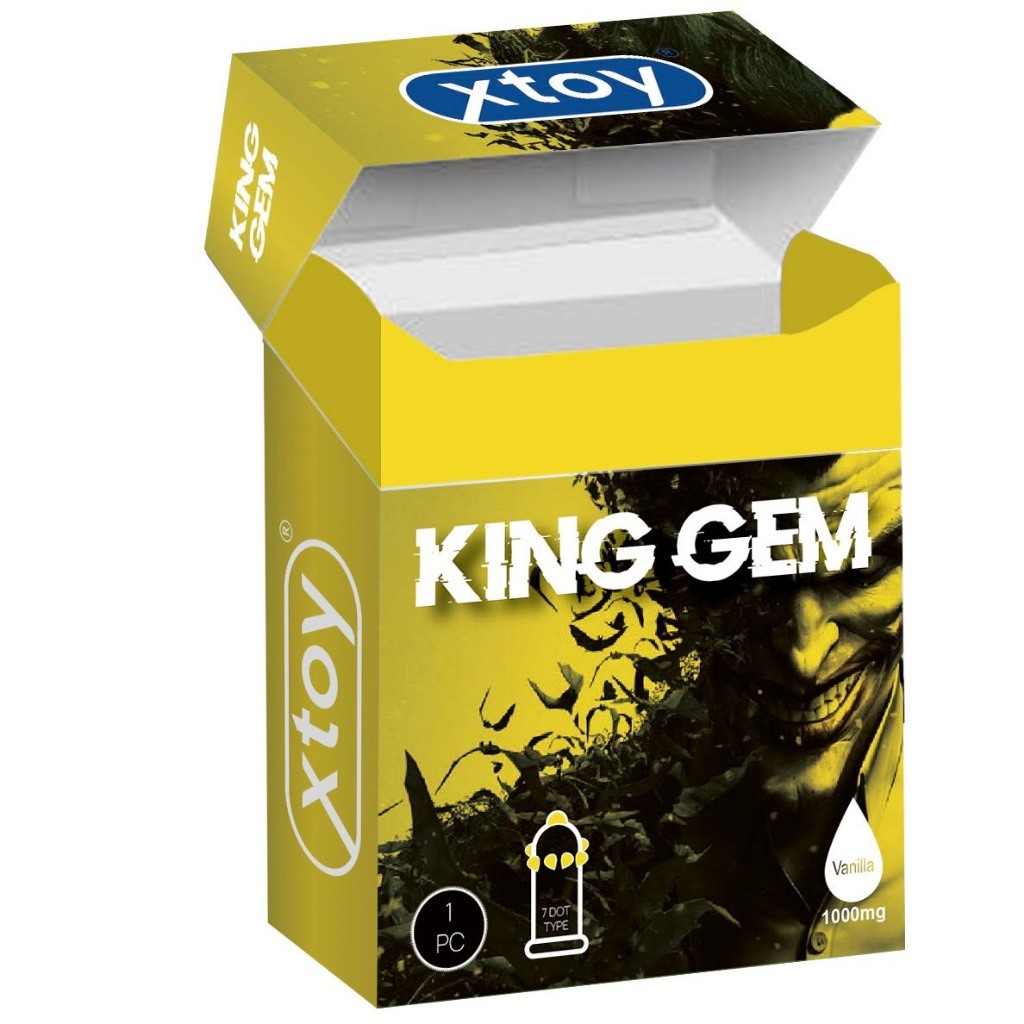Bao cao su bi XTOY KING GEM 7 bi gai lớn, bcs tăng khoái cảm, nhiều gel bôi trơn, hương vani