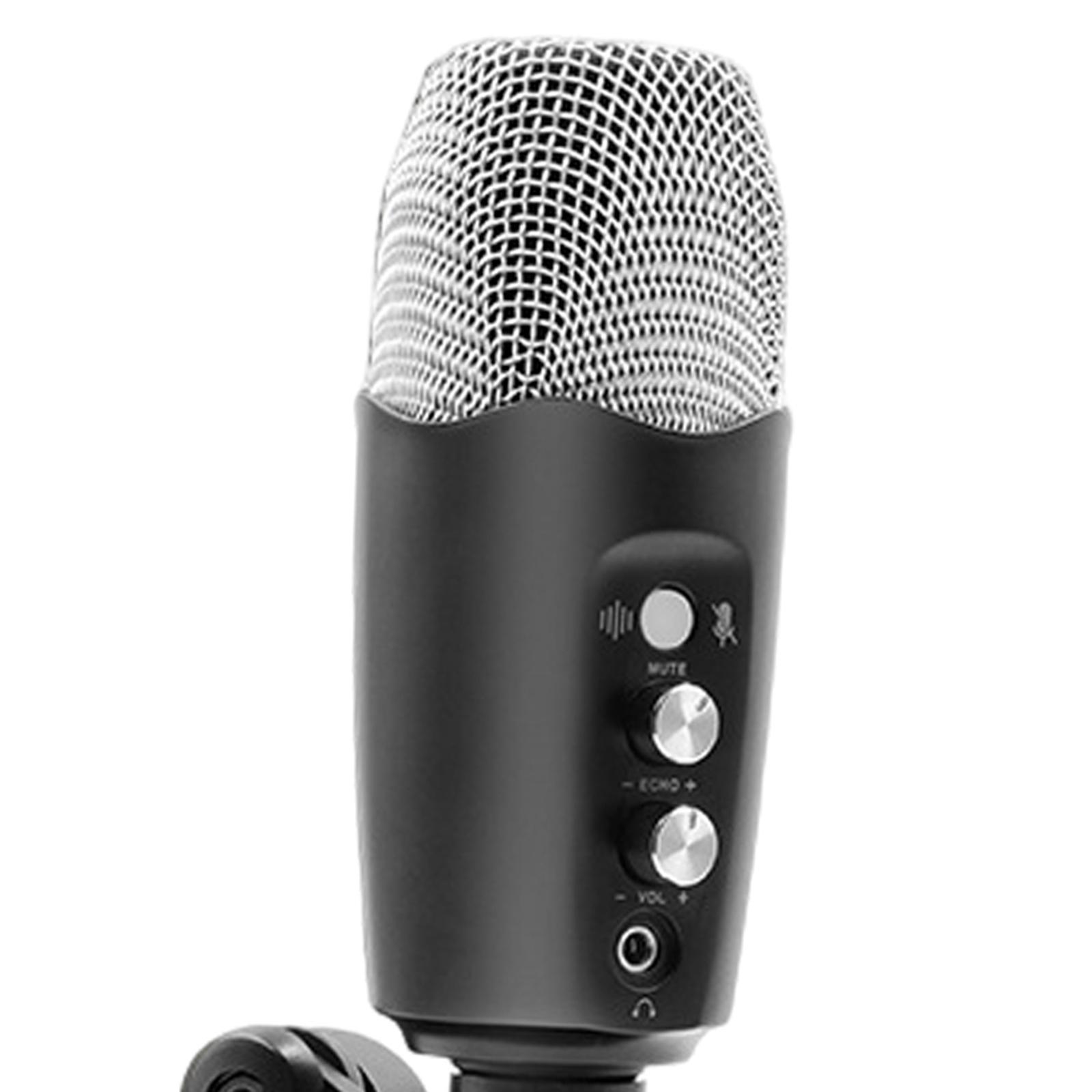 Condenser USB Microphone w/Stand for PC Laptop Gaming Studio Recording