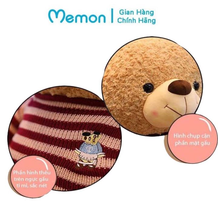 Gấu Bông Teddy Logo Baby 80cm -1m1 Cao Cấp Memon, Gấu Bông Cute Khổng Lồ - Qùa Tặng Gấu Bông Dễ Thương