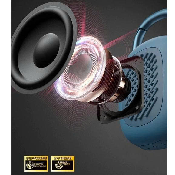 Loa Bluetooth Mini WIWU Clip Fun Bass Căng Nhỏ Gọn Tiện Lợi, Kháng Nước Chuyên Đi Du Lịch, Leo Núi Sử Dụng Liên Tục 6H - hàng chính hãng
