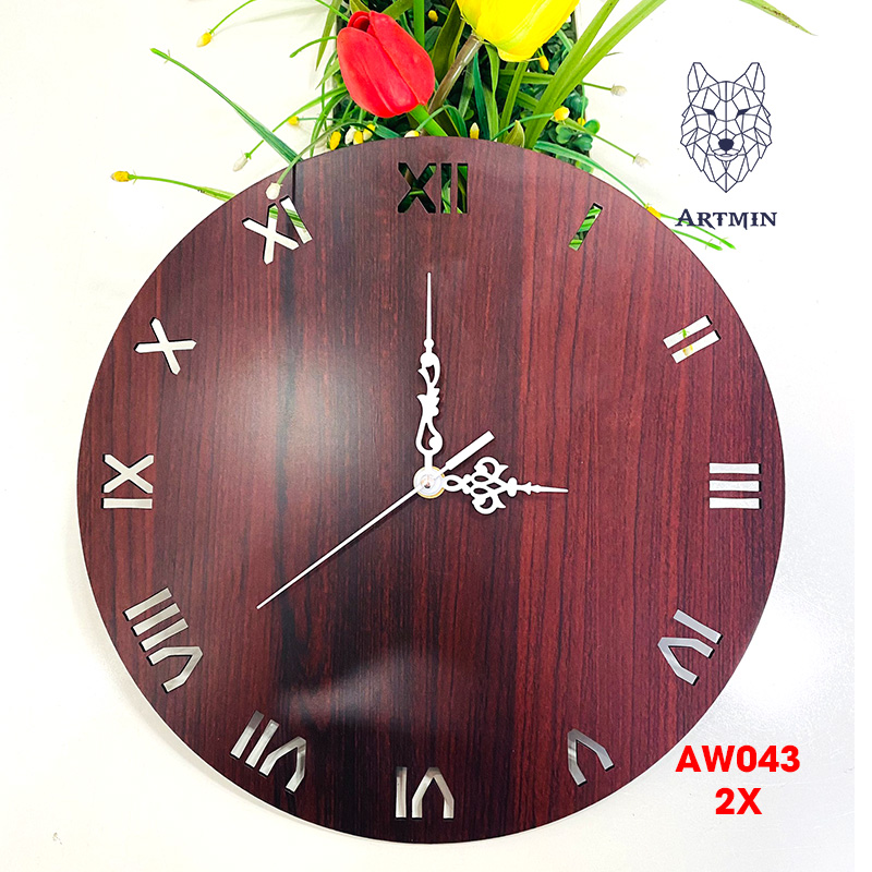 AW043 - Đồng Hồ Gỗ Decor Cổ Điển – Đồng Hồ Treo Tường Trang Trí Chất 2023