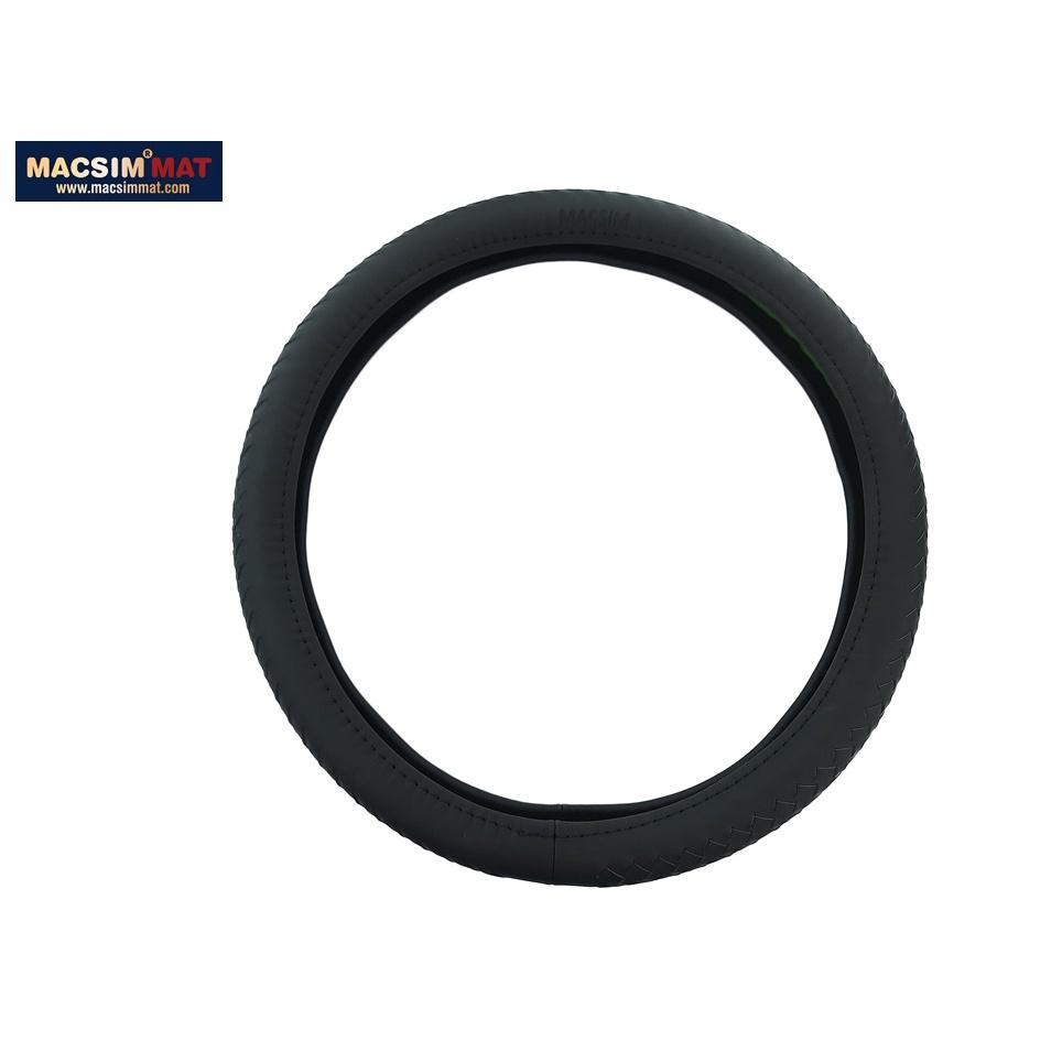 Bọc vô lăng cao cấp chất liệu da thật - Khâu tay 100% size M - nhãn hiệu Macsim mã L15T